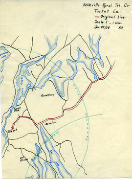 Map of Belleville Rural Telephone Company's telephone line