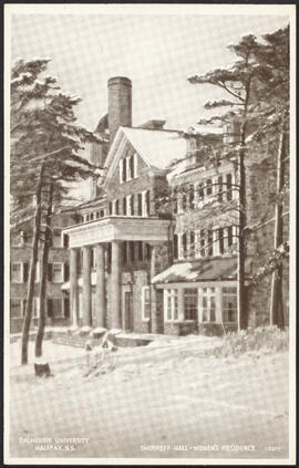 Postcard of Shirreff Hall Women's Residence at Dalhousie University