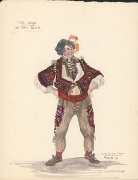 Costume design for Sir Toby Belch