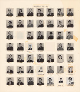 Composite photograph of the Faculty of Medicine - Fourth Year Class, 1970-1971 (Kelly to Yue )