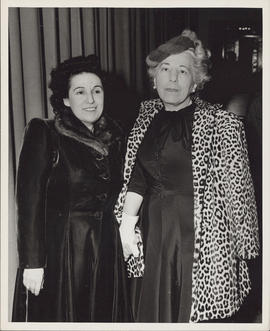 Photograph of Ellen Ballon with unidentified woman