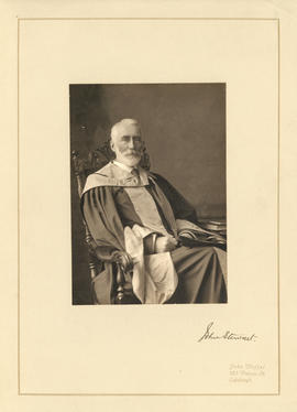 Portrait of Dr. John Stewart in academic dress