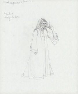 Costume design for Lady Macbeth in nightdress