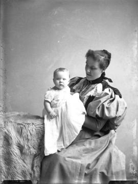Photograph of Mrs. Robertson and baby