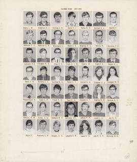 Composite photograph of the Faculty of Medicine - Second Year Class, 1971-1972 (Adams to McCurdy)