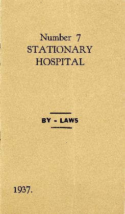 No. 7 Stationary Hospital Benevolent Association by-laws