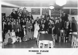 Photograph of the cast of the Number Please minstrel review