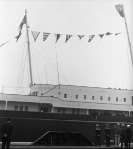 Photograph of a ship docked in Halifax