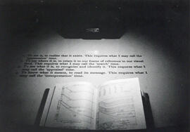 Photograph from Tutorial No. 1, an installation by Ian Murray