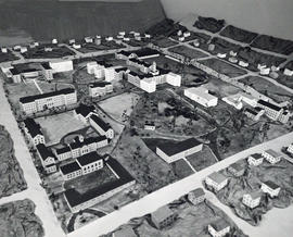 Photograph of a model of the Sexton Campus, Dalhousie University