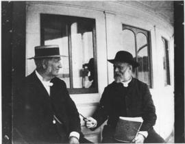 Photograph of Rev. Donald MacMillan and Dr. Daniel Gordon on board S. S. Marion