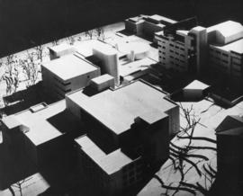 Photograph of a model of the proposed Life Sciences Centre