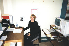 Photograph of Kellogg Library Acquisitions and Cataloging Staff Linda Young