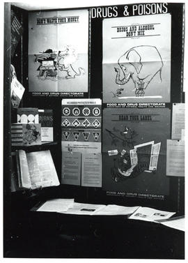 Photograph of display case exhibit Drugs & Poisons