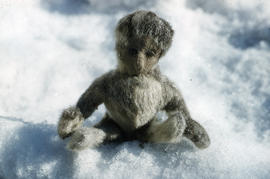 Photograph of a handmade fur doll
