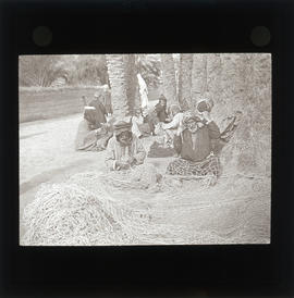 Photograph of a group of people with nets