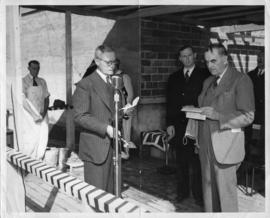 Photograph from the Arts & Administration Building cornerstone laying ceremony