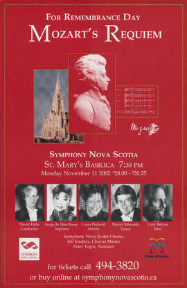 Mozart's Requiem with Symphony Nova Scotia : [poster]