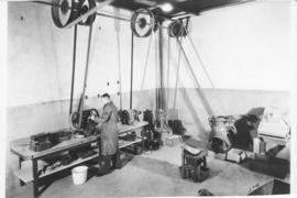 Photograph of grinding room at the Nova Scotia Technical College
