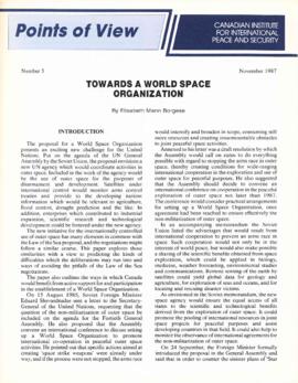 Towards a world space organization by Elisabeth Mann Borgese