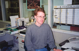 Photograph of an unidentified staff person at the Killam Memorial Library