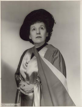 Photograph of Ellen Ballon for her honorary Doctor of Music from McGill University