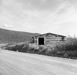 Photograph of a log cabin in the Yukon