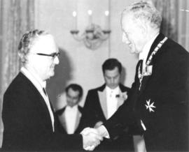 Photograph of Chester Bryant Stewart and Governor-General Roland Michener