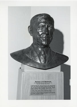 Photograph of a bust of Norman A. M. MacKenzie