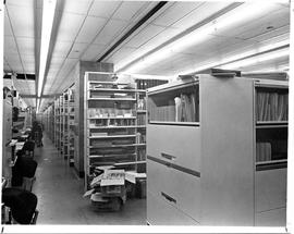 Photograph of a document storage area in the Killam Memorial Library