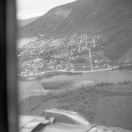 Aerial photograph of Dawson City, Yukon