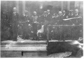 Photograph of a ceremony on the front steps on Halifax city hall