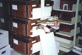 Photograph of fire damaged documents