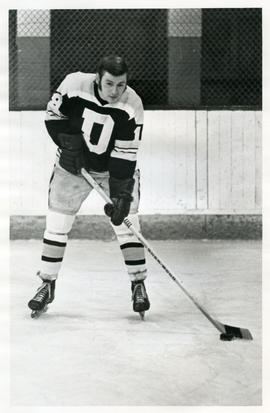 Photograph of Dan Sangster of the Dalhousie University hockey team