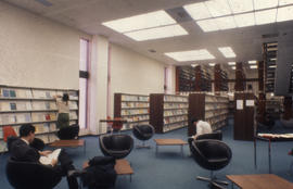 Photograph of the interior of the Kellogg Library