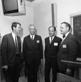 Photograph of Dr. J. R. Batchelor, Dr. Jean Dausset, Dr. Pavol Ivanyi, and Dr. John B. Dossetor