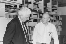Photograph of Charles Armour and an unidentified man in the University Archives