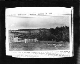 Photograph of a news clipping of a Landscape photograph