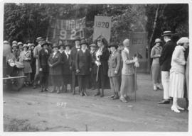 Photograph of members of the classes of 1920 and 1921 at a Dalhousie alumni procession