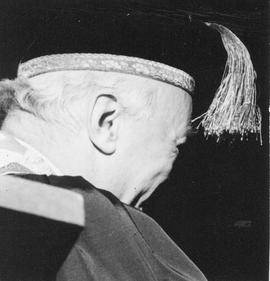 Photograph of Henry Hicks in academic dress