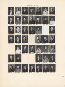 Composite photograph of the Faculty of Medicine - Fourth Year Class, 1971-1972 (Ling to Young)
