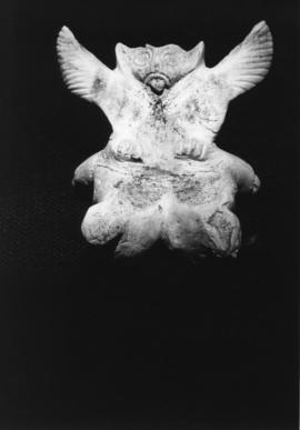 Photograph of a statue from Eskimo exhibit