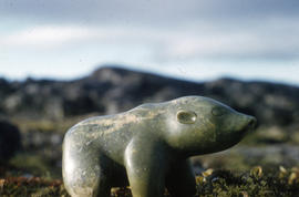Photograph of a sculpture of a bear