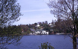 Photograph of houses on the water from the opposite shore