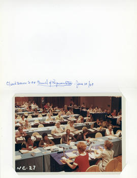 Photograph of closed session of the International Council of Nurses council representatives in Mo...