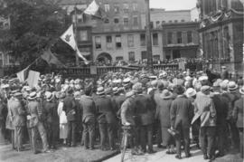 Photograph of alumni assembled on the Grand Parade