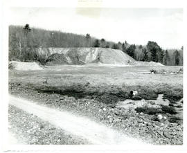 Photograph of a mound of tailings at the Molega gold mines
