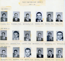 Photograph of Third Year Medical Students Group B : Class of 1963-1964