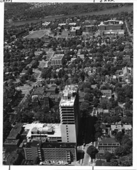Aerial photograph from the Sir Charles Tupper Medical Building construction