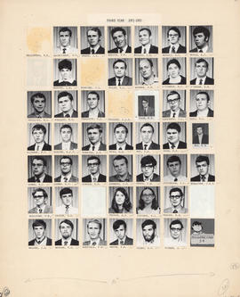 Composite photograph of the Faculty of Medicine - Third Year Class, 1971-1972 (MacLennan to Zitner)